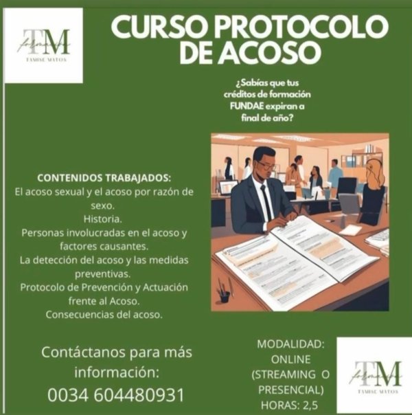 Curso Protocolo de Acoso
